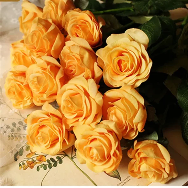 11pcs Real Touch Artificial Rose Bouquet – Home & Events - Image 28
