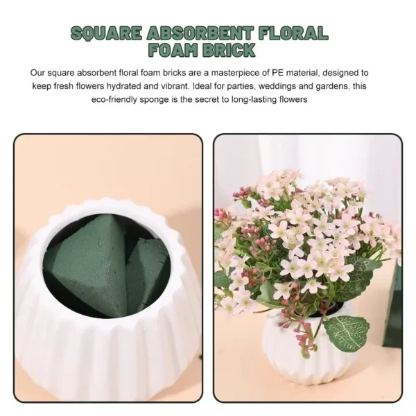 6Pcs Green Floral Foam Bricks for Flower Arrangements - Image 21
