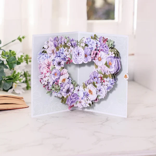 Violets Greeting Card with Envelope – Love & Celebrations - Image 5