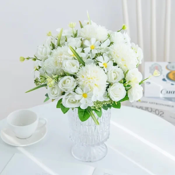 Silk Rose Bouquet – Elegant Artificial Flowers for Congratulations - Image 2
