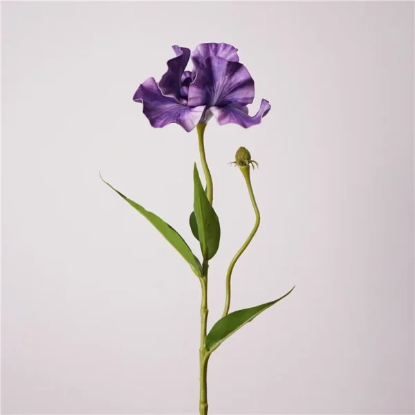 Artificial Iris Bouquet – 5 Stems Real Touch Flowers - Image 2
