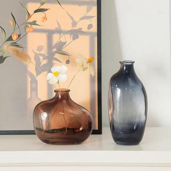 Retro Nordic Transparent Glass Vase for Flowers - Image 34
