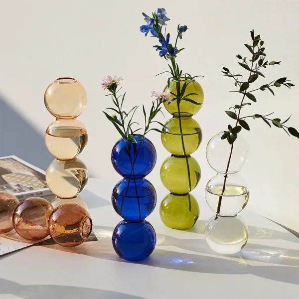 Modern Glass Vase – Nordic Home Decor Flower Pot - Image 3