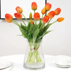 Luxury Real Touch Tulip Bouquet – 5pcs Artificial Flowers