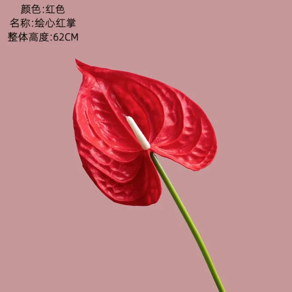 Artificial Anthurium Flowers – 10Pc Birthday Bouquet - Image 12
