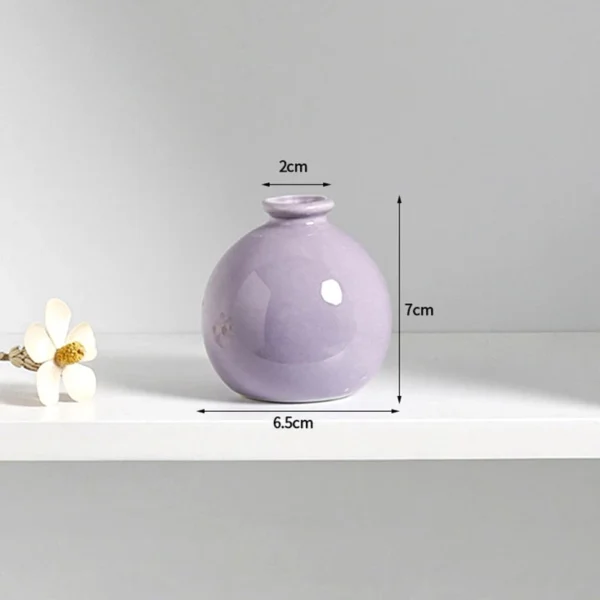 Mini Ceramic Glaze Vase – Multi-Coloured Bud Pot - Image 7