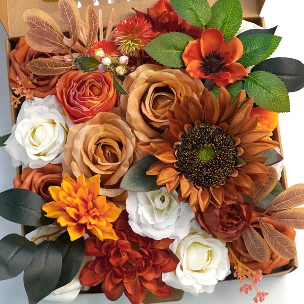 YeeNanee Autumn Terracotta Artificial Flowers Set - Image 22