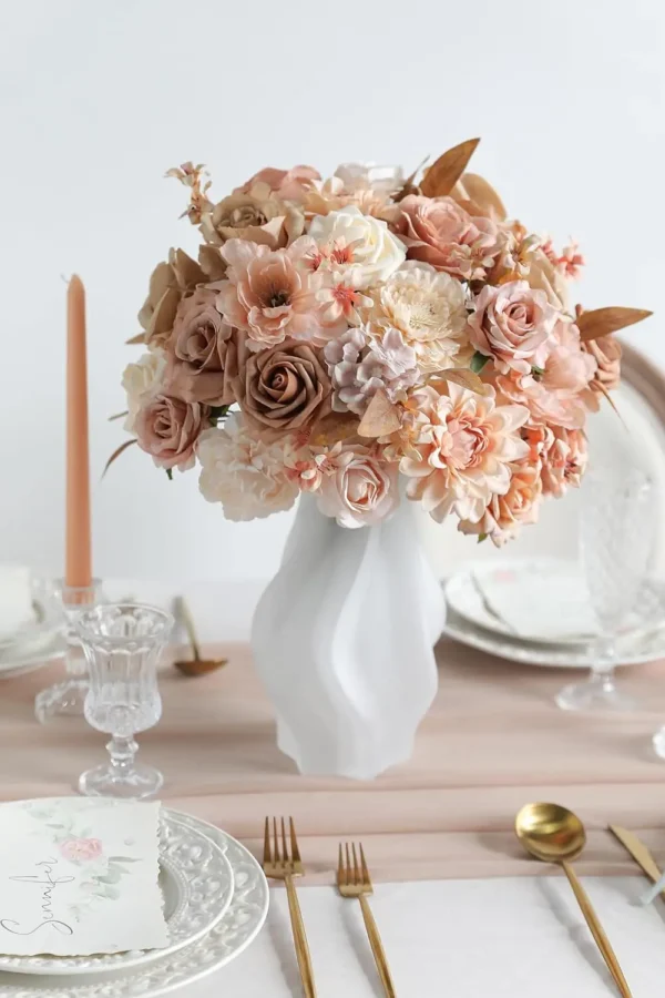 Nude Rose Artificial Flower Box Set – Wedding & Décor - Image 6