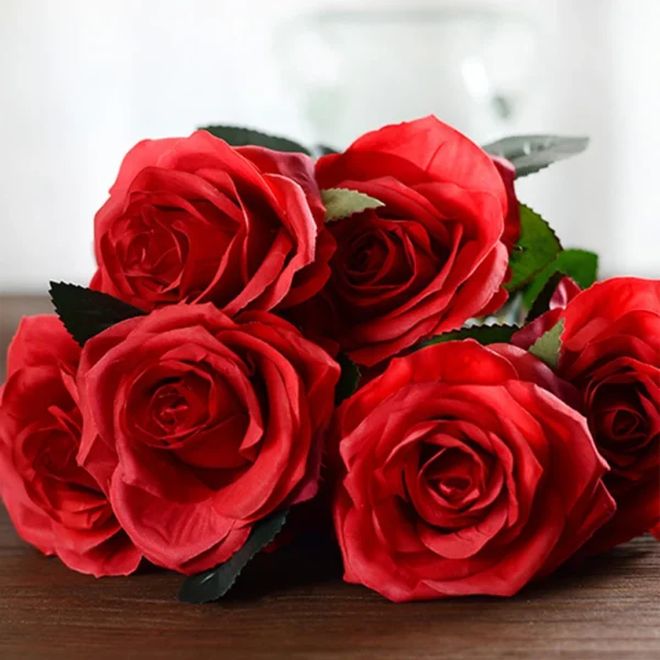 White Artificial Rose Bouquet – Birthday Floral Gift - Image 4