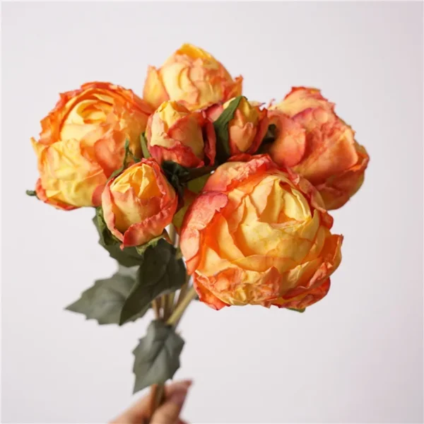 Retro Silk Peony Bouquet – Birthday & Home Decor - Image 2