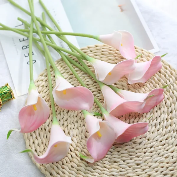 White Calla Lily Artificial Flowers Bouquet – 10Pcs - Image 4