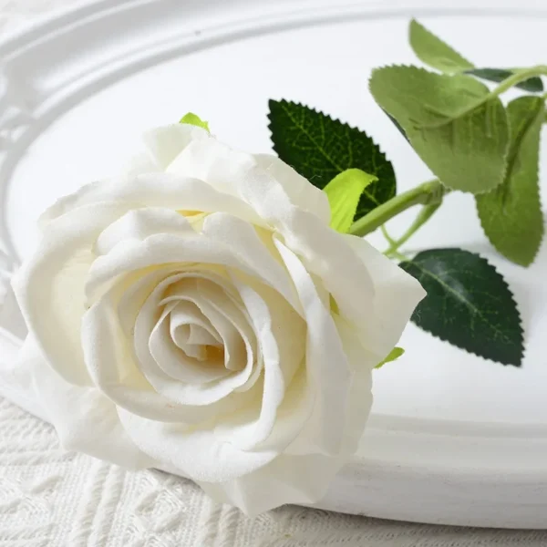 50pcs Velvet Artificial Rose Bouquet – Realistic Decor - Image 22
