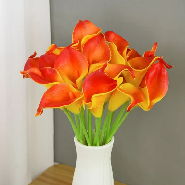 Artificial Calla Lily Bouquet – 5/10Pcs Wedding Flowers - Image 9