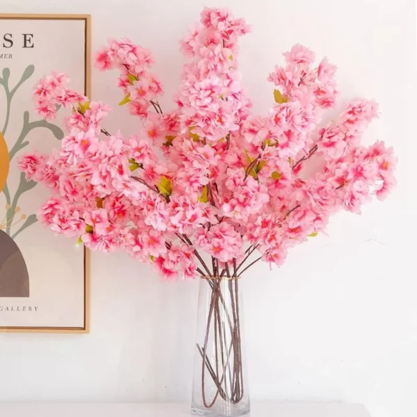 Silk Sakura Flower Bouquet – Artificial Roses for Decor - Image 3