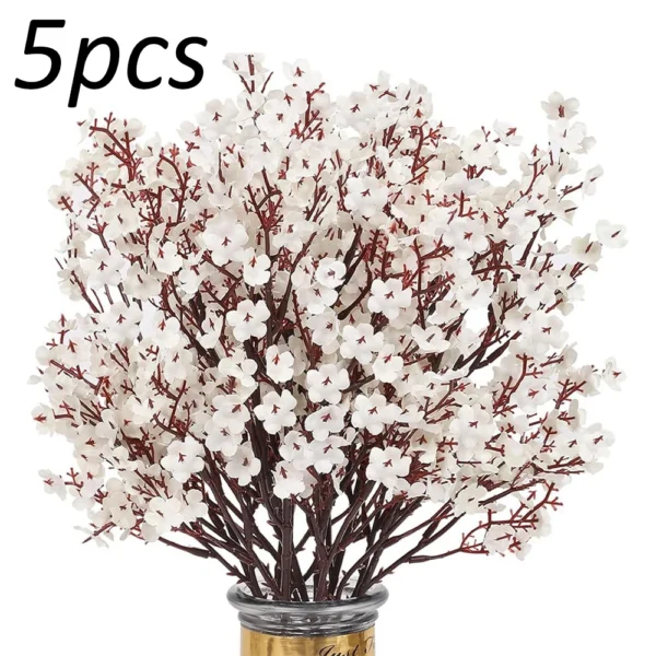 5Pcs Baby’s Breath Winter Artificial Flowers Bouquet - Image 7