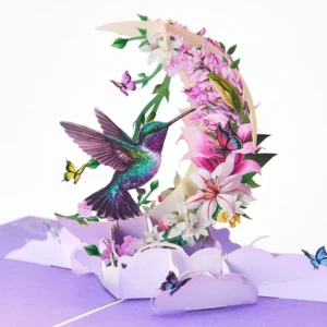 Hummingbird Pop Up Greeting Card for Birthday & Occasions