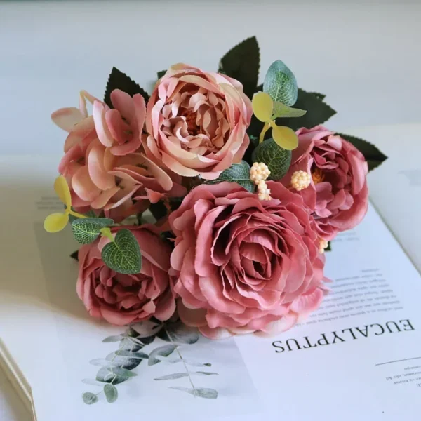 Artificial Peony Hydrangea Rose Bouquet – Congratulations - Image 10