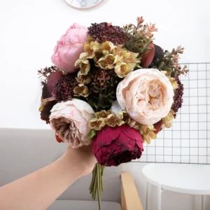 Artificial Silk Peony Bouquet – Wedding & Home Decor