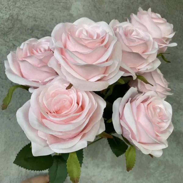 Congratulations Silk Rose Bouquet – 9 Heads Artificial Flowers - Image 9