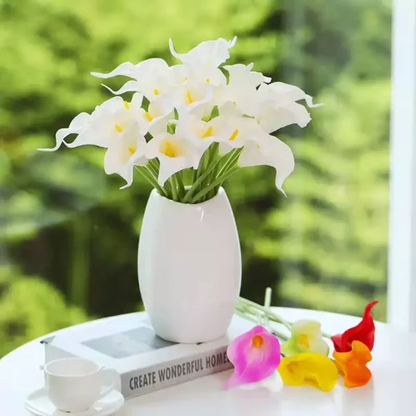 Spring Calla Lily Artificial Bouquet – 5Pcs - Image 28