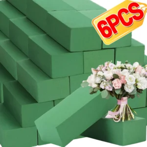 6Pcs Green Floral Foam Bricks for Flower Arrangements