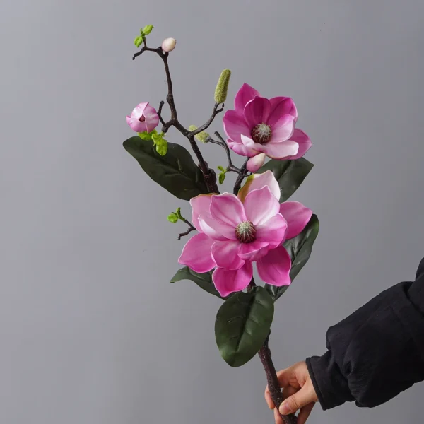 Winter Magnolia Artificial Flowers – Elegant Home & Wedding
