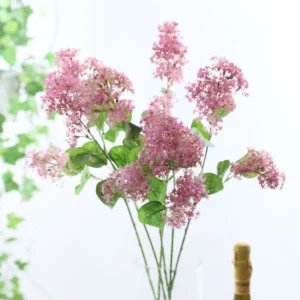 Artificial Hydrangea Flowers – 5pcs Silk Bouquet for Anniversary