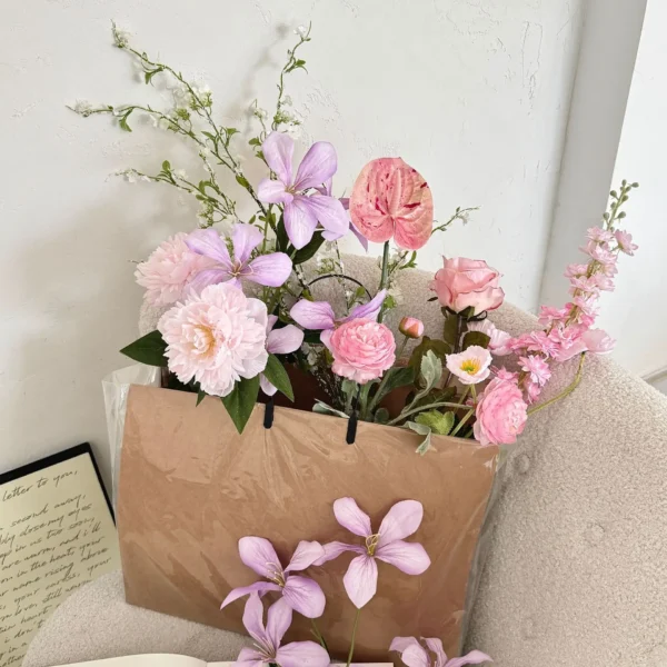 Spring Rose & Lily Bouquet – Artificial Wedding Flowers - Image 12