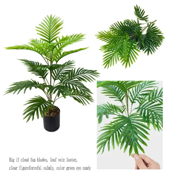 Large Artificial Palm Tree in Pot – 1-2pcs Faux Plant - Image 5
