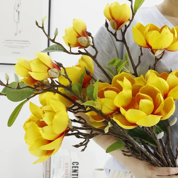 Magnolia Indoor Flower Branch – Winter Home Decoration - Image 4