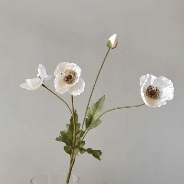 Spring Silk Poppy Stems – Artificial Floral Bouquet Decor - Image 15