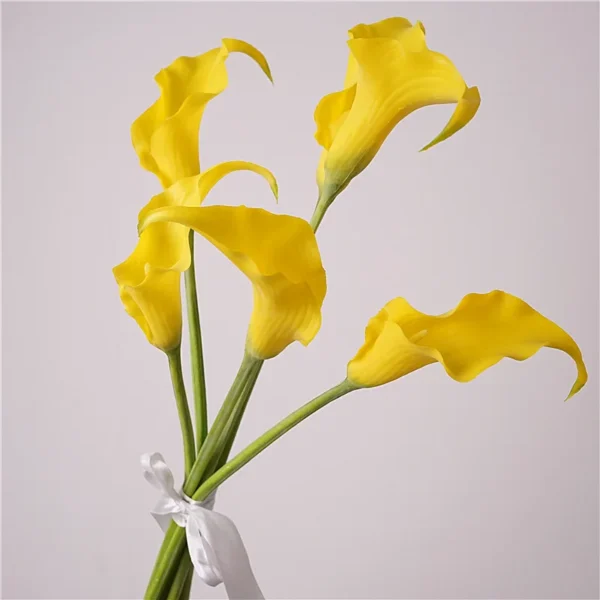 5pcs Real Touch Latex Calla Lily Artificial Flowers Bouquet - Image 6