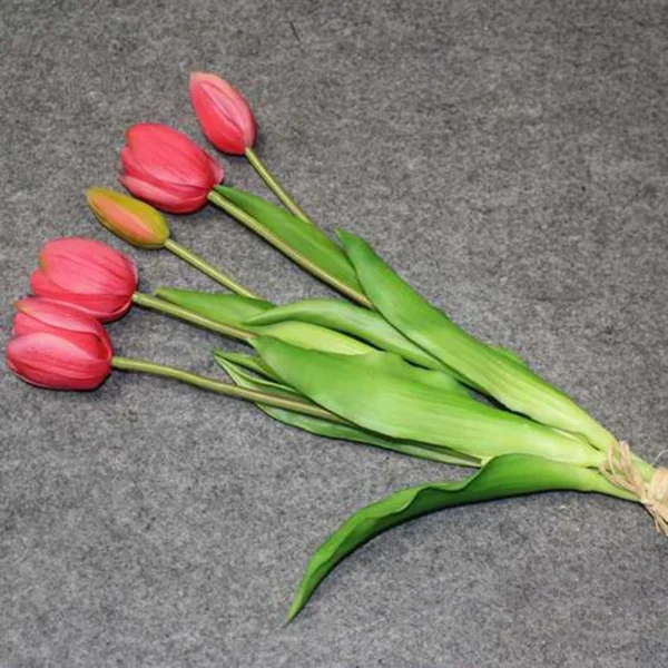 Luxury Real Touch Tulip Bouquet – Decorative Faux Flowers - Image 14