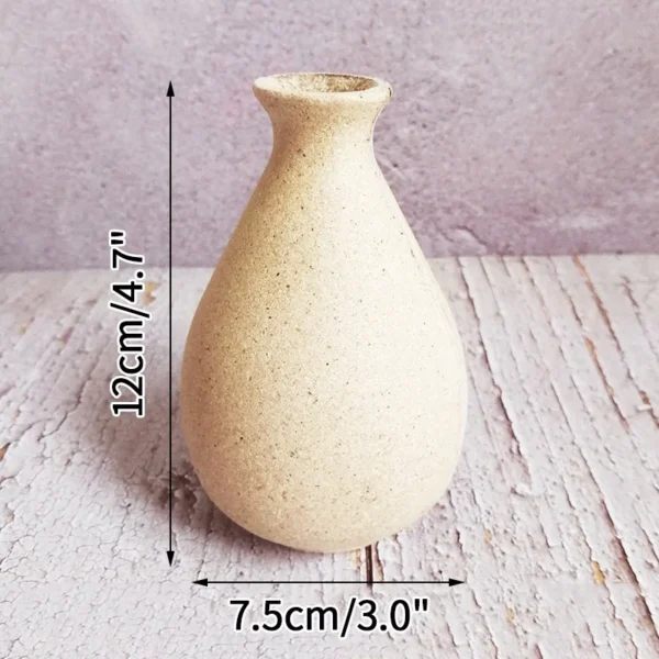 Retro Wooden Flower Vase with Silk Hydrangea Bouquet - Image 16