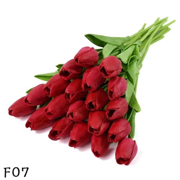 Artificial PU Tulip Bouquet – 5/10pcs Real Touch Flowers - Image 15