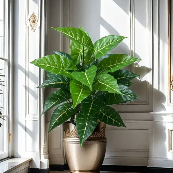 Artificial Alocasia Plant – Faux Leaf Greenery for Anniversary - Image 4