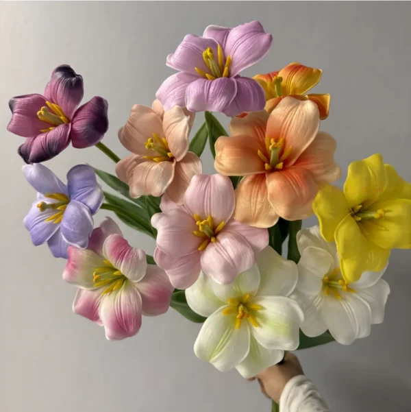 Yannew 12pcs Artificial Tulip Bouquet – Home & Party Decor - Image 3