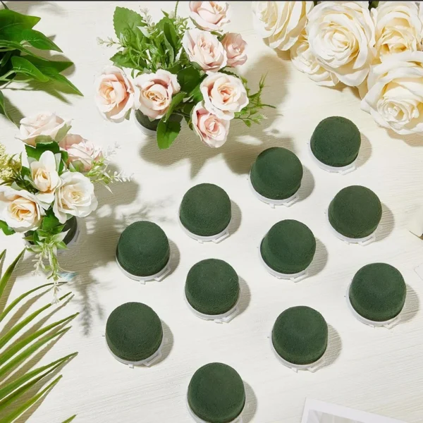 12pcs Mini Floral Foam Holders – Wet & Dry Green Blocks - Image 5