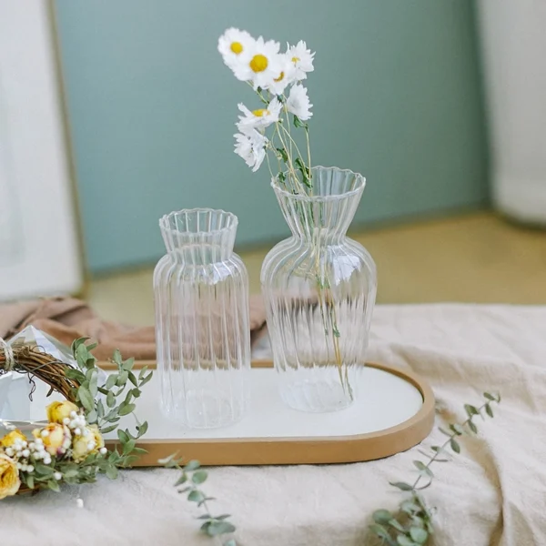 Clear Glass Bud Vase – Mini Hydroponic Wedding Decor - Image 46