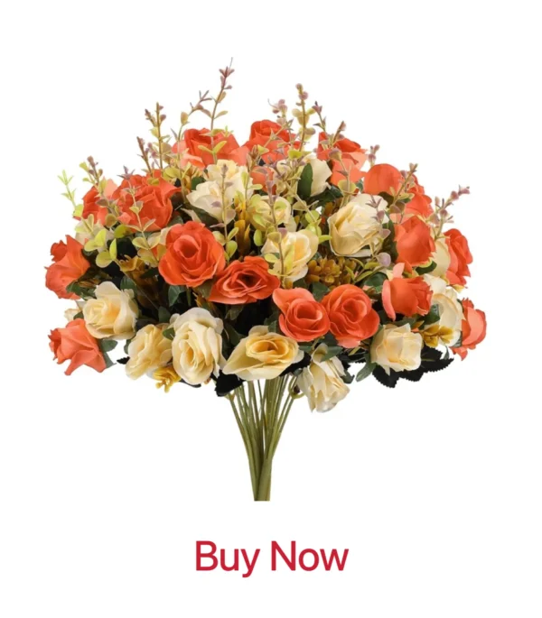 Silk Dahlia & Rose Artificial Bouquet for Weddings & Decor - Image 17