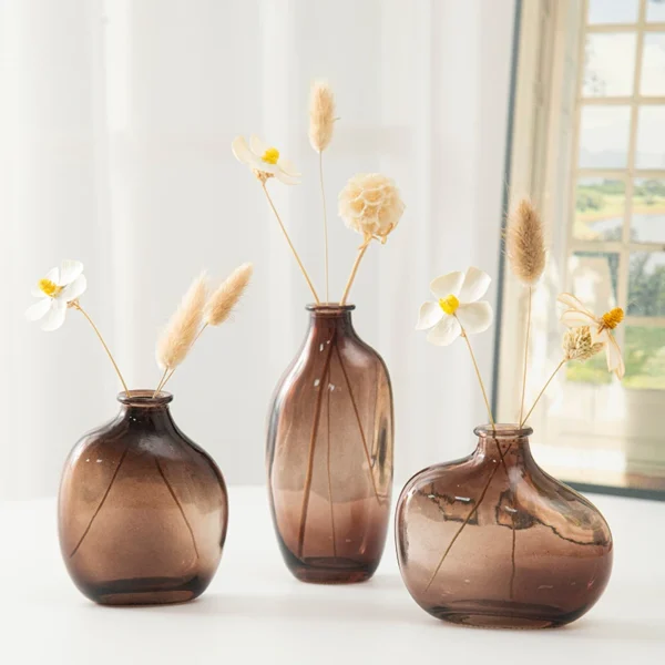 Retro Nordic Transparent Glass Vase for Flowers - Image 28