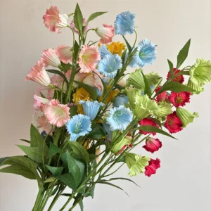 Summer Wedding Bouquet Artificial Silk Bellflowers