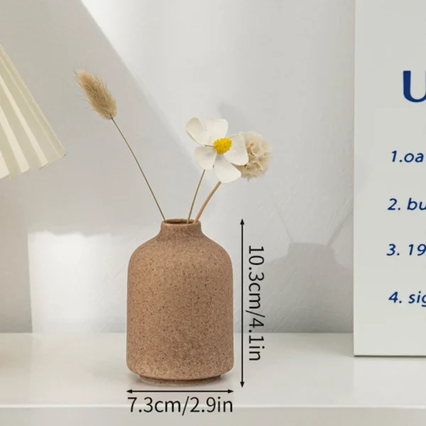 White Nordic Ceramic Flower Vase – Modern Room Decor - Image 27