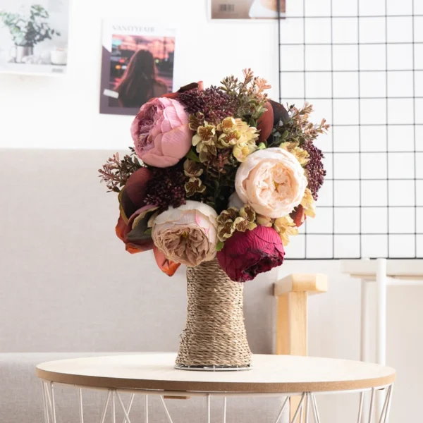 Artificial Silk Peony Bouquet – Wedding & Home Decor - Image 3