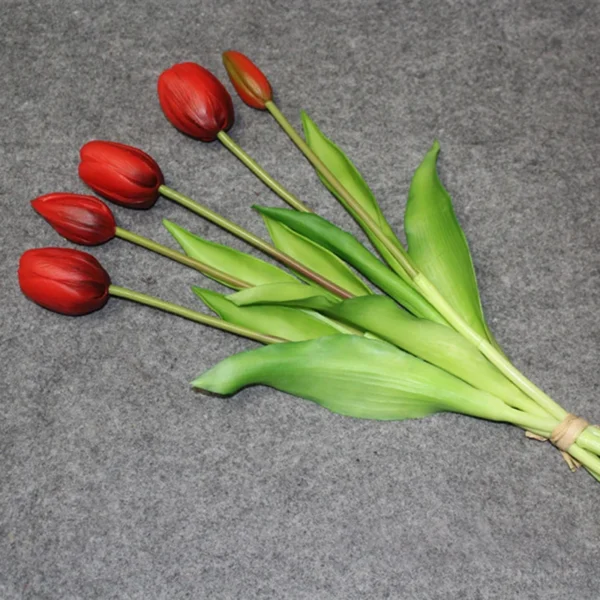 Luxury Real Touch Tulip Bouquet – Decorative Faux Flowers - Image 15