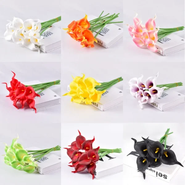 Spring Calla Lily Artificial Bouquet – 5Pcs - Image 6