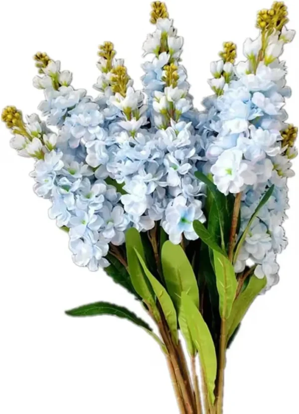 Silk Delphinium Faux Flowers – Anniversary Decor, 10pcs - Image 8