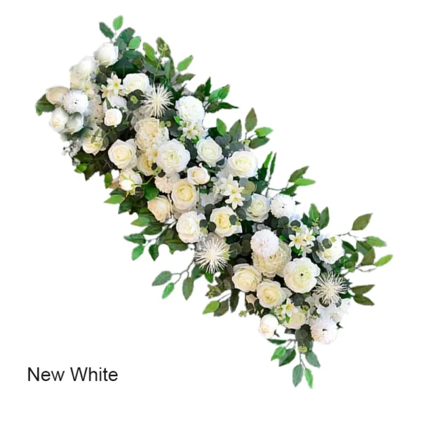 Elegant Silk Rose Wedding Flower Wall Decoration - Image 19