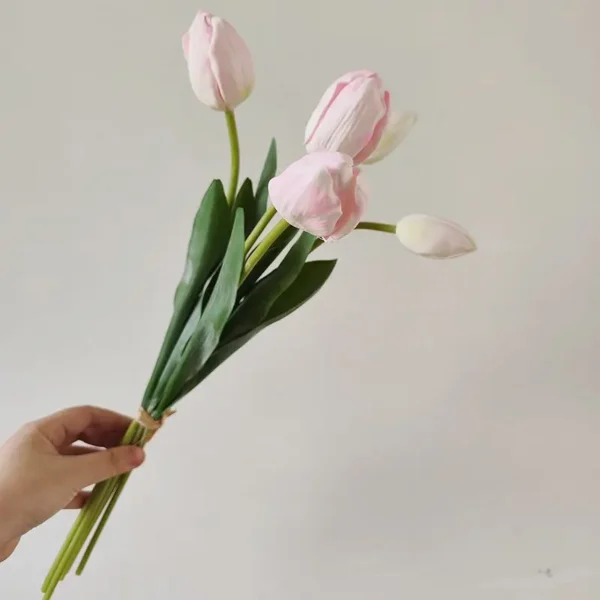 Artificial Tulip Bouquet – Handmade PU Home Decor Flowers - Image 7