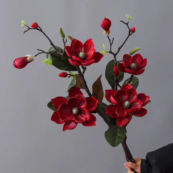Winter Magnolia Artificial Flowers – Elegant Home & Wedding - Image 4
